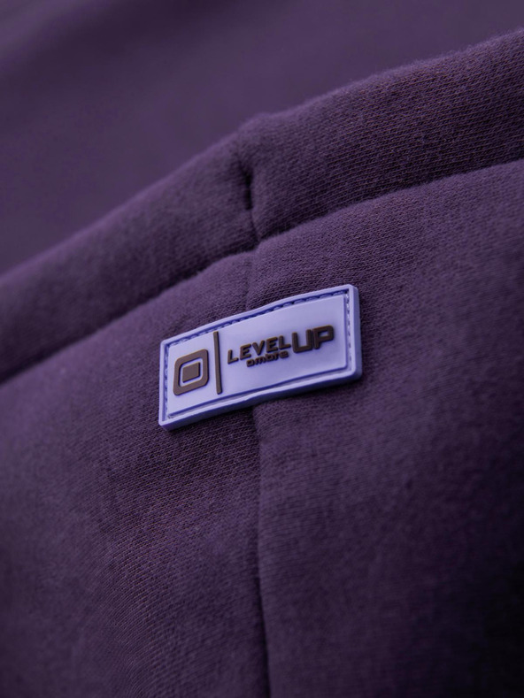 Ombre Clothing Unisex mikina s vreckami a kapucňou - fialová