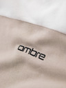 Ombre Clothing Pánska bavlnená mikina s kapucňou a kontrastnými detailmi - biela