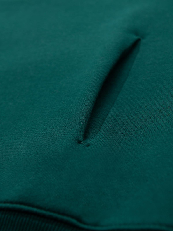 Ombre Clothing Unisex mikina s vreckami a kapucňou - tmavo zelená