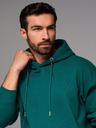 Ombre Clothing Unisex mikina s vreckami a kapucňou - tmavo zelená