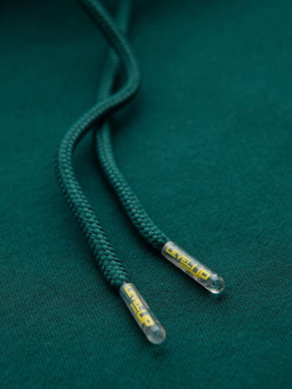 Ombre Clothing Unisex mikina s vreckami a kapucňou - tmavo zelená