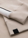 Ombre Clothing Pánska bavlnená mikina s kapucňou s kontrastnými prvkami - béžová