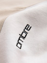 Ombre Clothing Pánska bavlnená mikina s kapucňou s kontrastnými prvkami - béžová