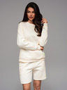 Ombre Clothing Klasická unisex mikina s okrúhlym výstrihom - krémová