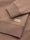 Ombre Clothing Klasická unisex mikina s okrúhlym výstrihom - hnedá
