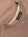 Ombre Clothing Klasická unisex mikina s okrúhlym výstrihom - hnedá