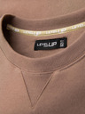 Ombre Clothing Klasická unisex mikina s okrúhlym výstrihom - hnedá