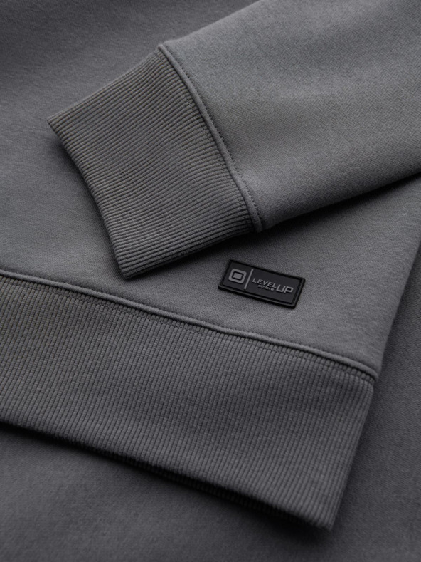 Ombre Clothing Unisex klasická mikina s okrúhlym výstrihom - sivá