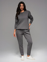Ombre Clothing Unisex klasická mikina s okrúhlym výstrihom - sivá