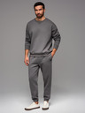 Ombre Clothing Unisex klasická mikina s okrúhlym výstrihom - sivá
