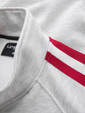 Ombre Clothing Pánska mikina s vysokým golierom a pruhmi - sivý melír