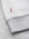 Ombre Clothing Pánska mikina s vysokým golierom a pruhmi - sivý melír