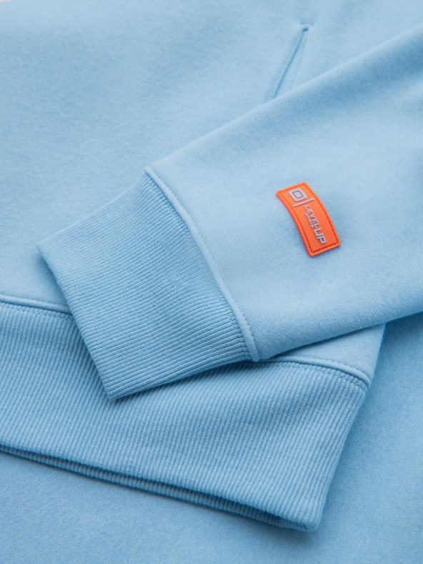 Ombre Clothing Unisex mikina s kapucňou a vreckami - modrá