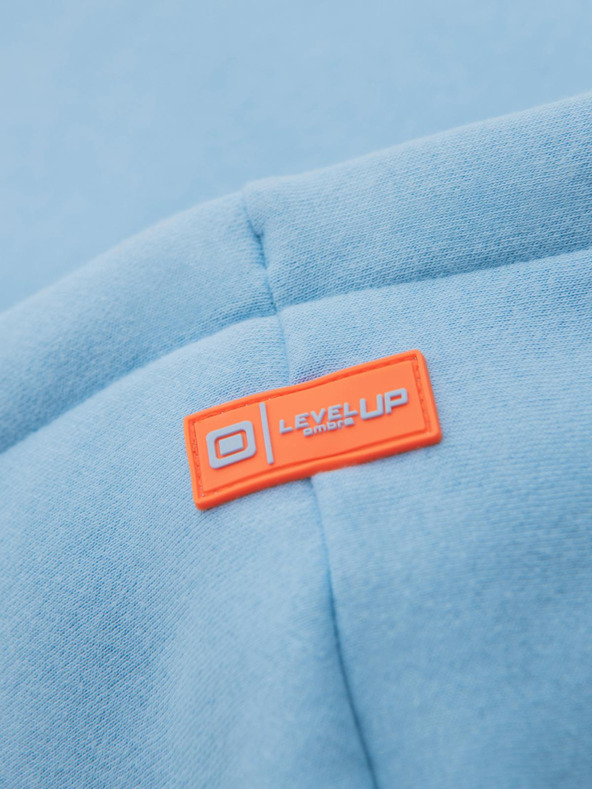 Ombre Clothing Unisex mikina s kapucňou a vreckami - modrá