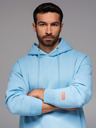 Ombre Clothing Unisex mikina s kapucňou a vreckami - modrá