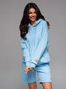 Ombre Clothing Unisex mikina s kapucňou a vreckami - modrá