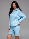 Ombre Clothing Unisex mikina s kapucňou a vreckami - modrá