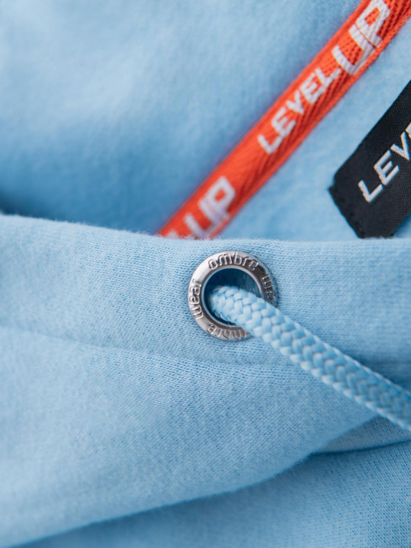 Ombre Clothing Unisex mikina s kapucňou a vreckami - modrá