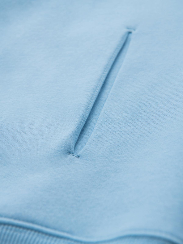 Ombre Clothing Unisex mikina s kapucňou a vreckami - modrá