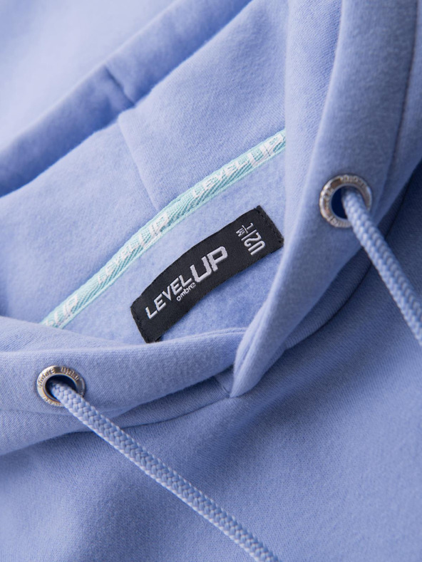 Ombre Clothing Unisex mikina s kapucňou a vreckami - levanduľová