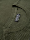 Ombre Clothing Khaki bavlnené tričko s jemnou textúrou