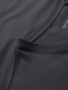 Ombre Clothing Pánske klasické bavlnené tričko BASIC s výstrihom do V - grafitová