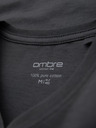 Ombre Clothing Pánske klasické bavlnené tričko BASIC s výstrihom do V - grafitová