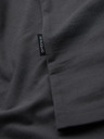 Ombre Clothing Pánske klasické bavlnené tričko BASIC s výstrihom do V - grafitová