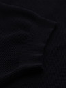 Ombre Clothing Pánske bavlnené polo tričko zo štruktúrovaného úpletu - čierne