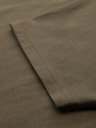 Ombre Clothing Pánske klasické bavlnené tričko BASIC so výstrihom do V - tmavo olivovo zelené