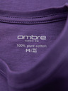 Ombre Clothing Pánske klasické bavlnené tričko BASIC - fialové