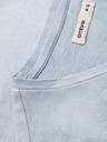 Ombre Clothing Pánske bavlnené tričko so výstrihom do V a praným efektom - šedé