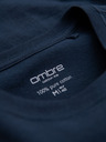 Ombre Clothing Pánske klasické bavlnené tričko BASIC - tmavo modré