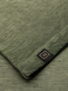 Ombre Clothing Pánske bavlnené tričko so výstrihom do V a praným efektom - olivové