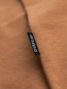 Ombre Clothing Pánske klasické bavlnené tričko BASIC so výstrihom do V - hnedé