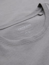 Ombre Clothing Pánske klasické bavlnené tričko BASIC - šedé