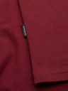 Ombre Clothing Pánske klasické bavlnené tričko BASIC - bordó
