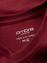 Ombre Clothing Pánske klasické bavlnené tričko BASIC - bordó