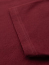 Ombre Clothing Bavlnené klasické pánske tričko BASIC so výstrihom do V - bordó