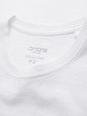 Ombre Clothing Pánske klasické bavlnené tričko BASIC - biele