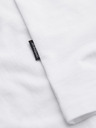 Ombre Clothing Pánske klasické bavlnené tričko BASIC - biele