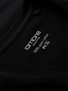 Ombre Clothing Pánske klasické bavlnené tričko BASIC so výstrihom - čierne