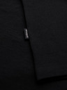 Ombre Clothing Pánske klasické bavlnené tričko BASIC so výstrihom - čierne