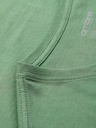 Ombre Clothing Bavlnené klasické pánske tričko BASIC so výstrihom do V - zelené