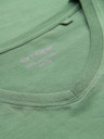 Ombre Clothing Bavlnené klasické pánske tričko BASIC so výstrihom do V - zelené