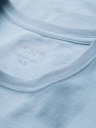 Ombre Clothing Pánske klasické bavlnené tričko BASIC - svetlo modré