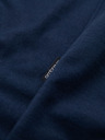Ombre Clothing Pánske klasické bavlnené tričko BASIC so výstrihom do V - tmavo modré