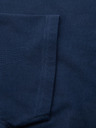 Ombre Clothing Pánske klasické bavlnené tričko BASIC so výstrihom do V - tmavo modré