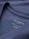 Ombre Clothing Pánske klasické bavlnené tričko BASIC so výstrihom do V - modrý melír