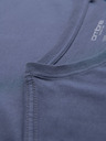 Ombre Clothing Pánske klasické bavlnené tričko BASIC - modrá džínsovina